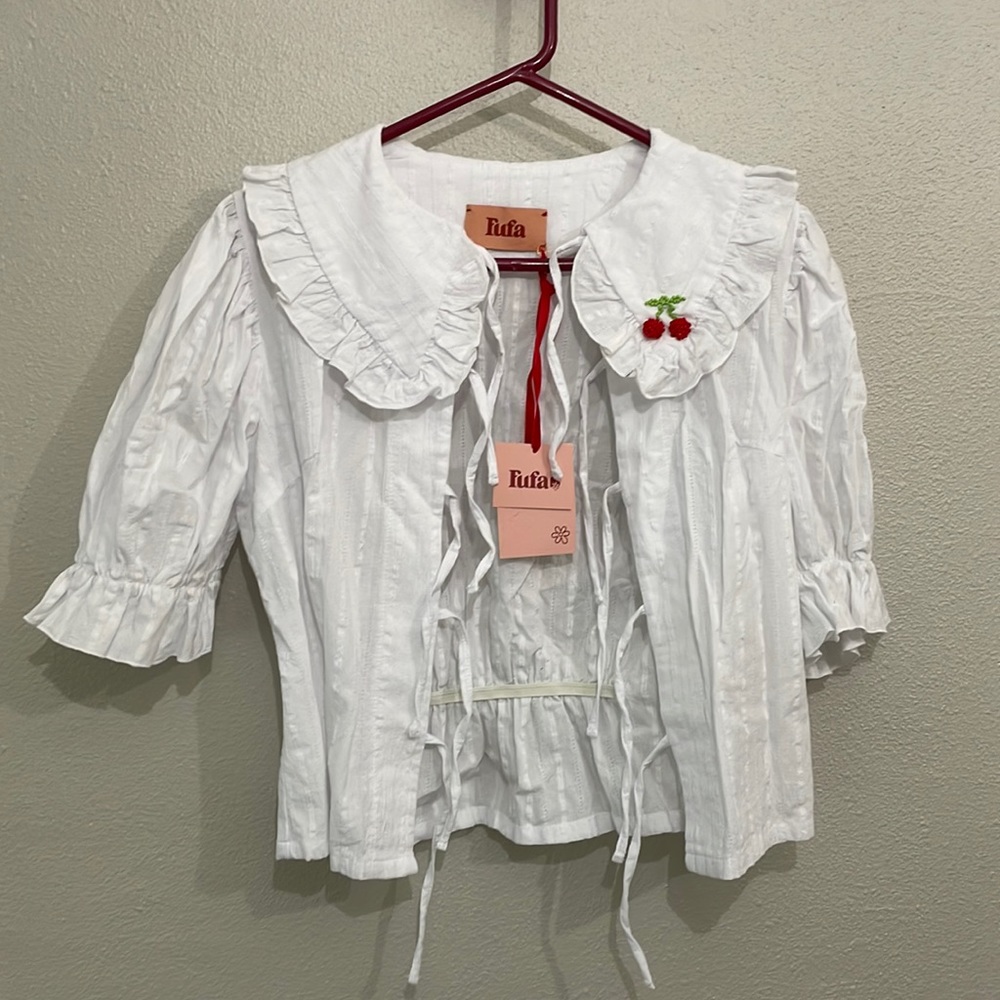Fufa white tie top
